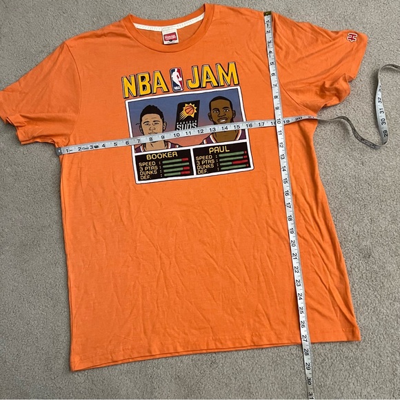 Devin Booker & Chris Paul Phoenix Suns Homage NBA Jam Tri-Blend T-Shirt Orange - Picture 7 of 7